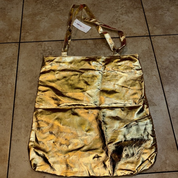 NWT Lane Bryant Gold Sequin Sparkly Tote Bag - Picture 3 of 6